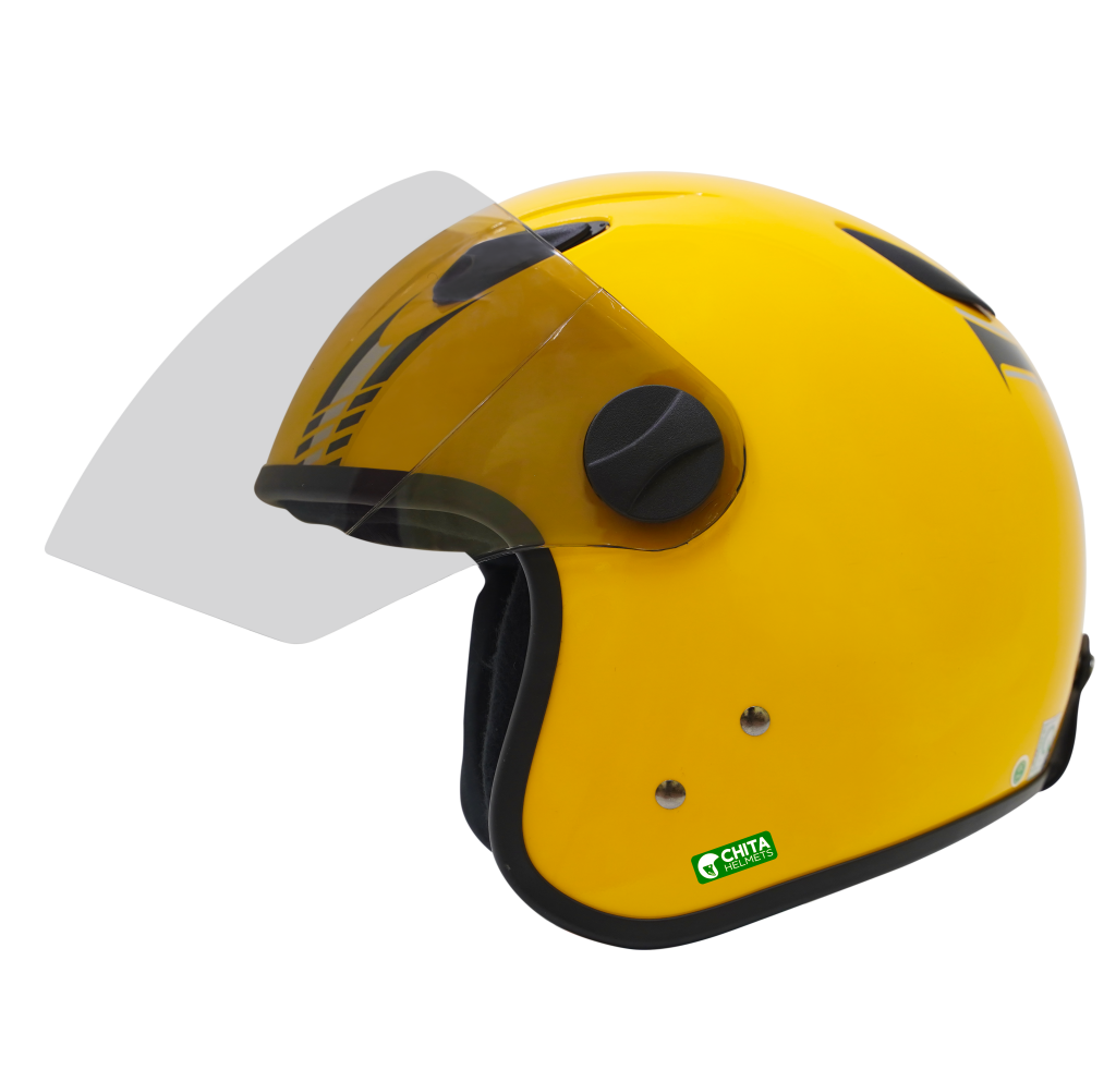 Mũ bảo hiểm Chita 3/4 CT19(K) - Màu vàng sơn bóng, tem số 1