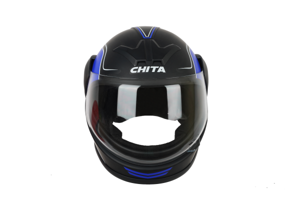 Mũ bảo hiểm Chita Fullface CT34- Màu đen mờ tem SuperSport xanh dương