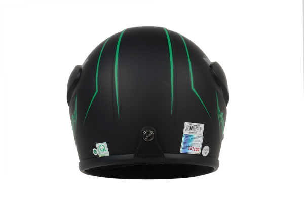 Mũ bảo hiểm Chita Fullface CT34- Màu đen mờ tem xanh lá