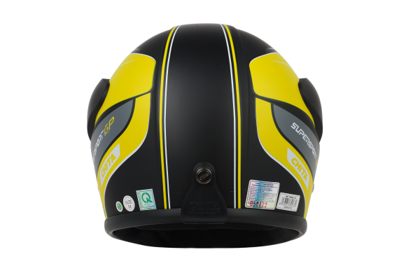 Mũ bảo hiểm Chita Fullface CT34- Màu đen mờ tem SuperSport vàng