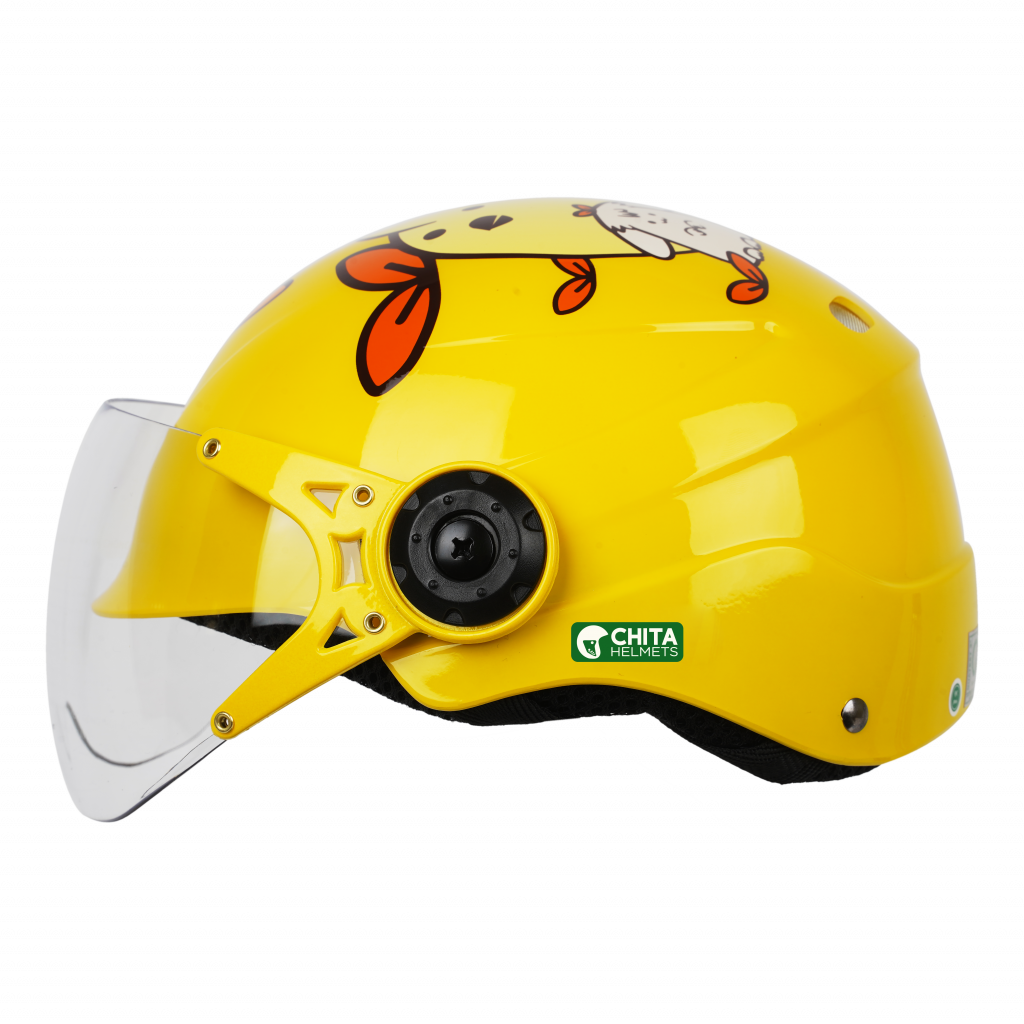 Mũ bảo hiểm Chita Trẻ em CT25(K) - Màu vàng sơn bóng, tem Gà con -